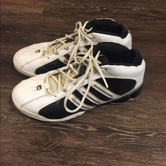 Adidas Black & White Basketball Shoes - Picture 3 of 3